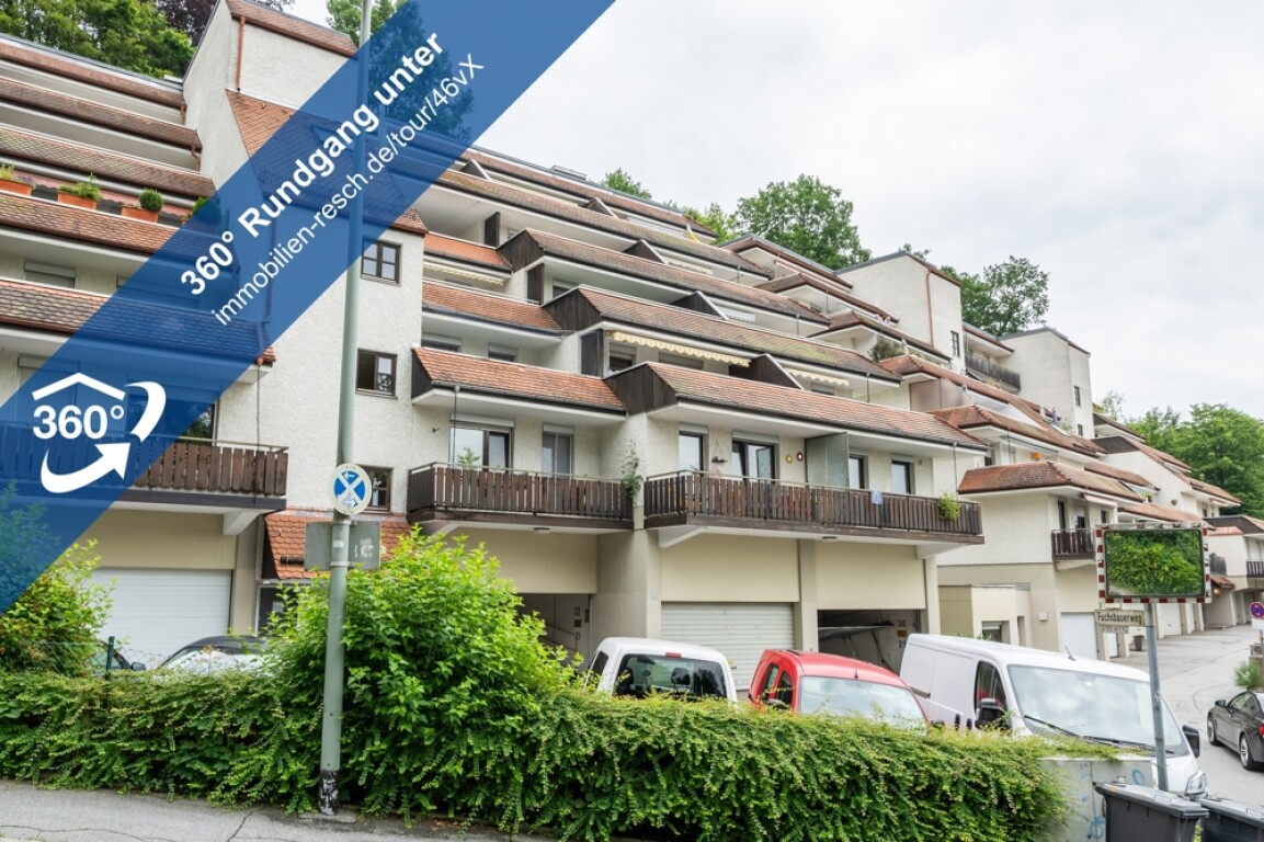 Passau / Haidenhof - Vollmöbliert wohnen nähe Klinikum 1,5-Zimmer-Wohnung mit Duschbad, EBK und Terrasse