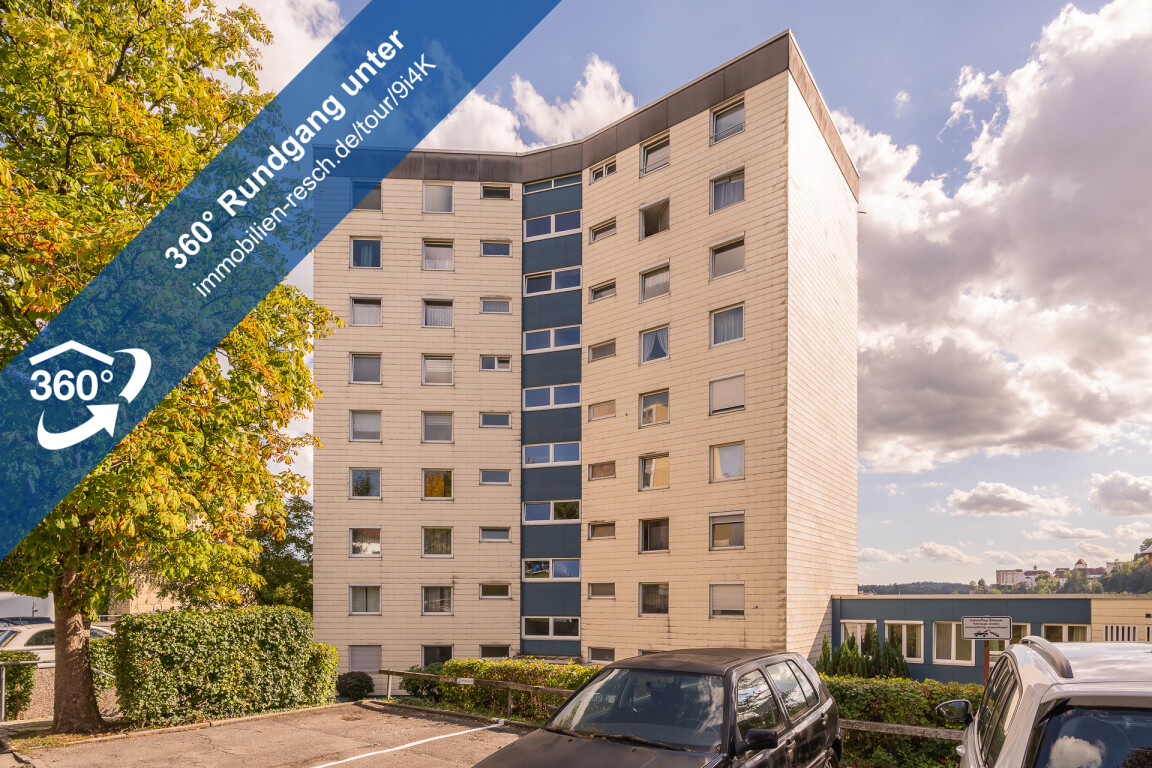 Passau - Großzügige 2-Zimmer-Wohnung mit natürlich belichteter Küche, Tageslichtbad und geräumigen Balkon